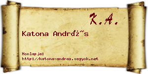 Katona András névjegykártya