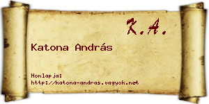 Katona András névjegykártya