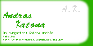 andras katona business card